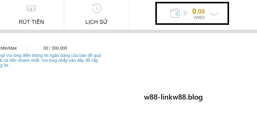 Kiểm tra số dư W88